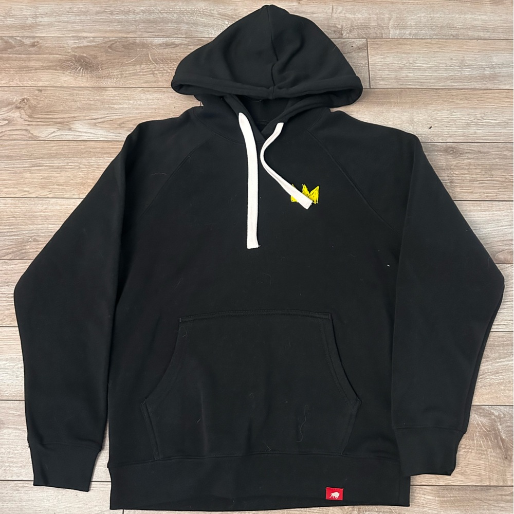Black Hoodie with Yellow Accent